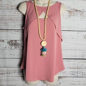 Maurices pink flutter keyhole tank